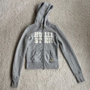 Vintage Hollister Gray Zip-Up Hoodie